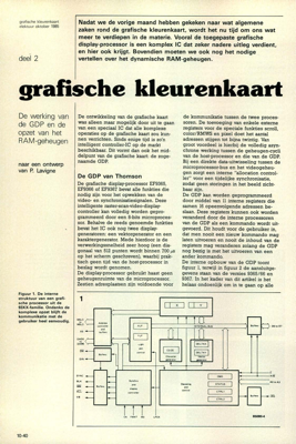 grafische kleurenkaart (2) - de werking van de GDP en de opzet van het RAM-geheugen