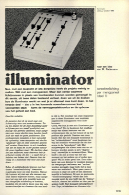 illuminator (1) - toneelverlichting per mengpaneel