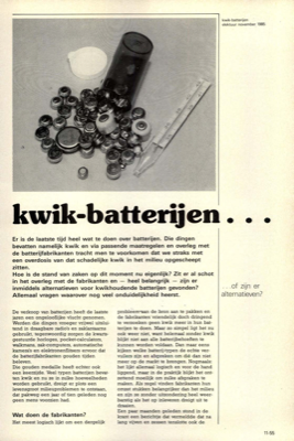 kwik-batterijen… - …of zijn er alternatieven?
