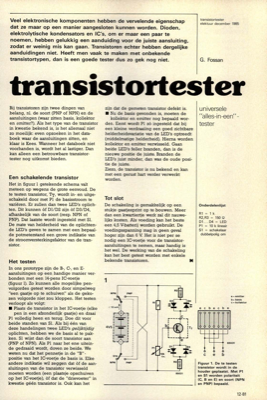 transistortester - universele ""alles-in-een""-tester