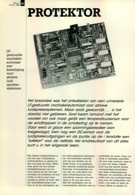 protektor - LF-gestuurde inschakelautomaat met beveiliging voor aktieve luidsprekersystemen