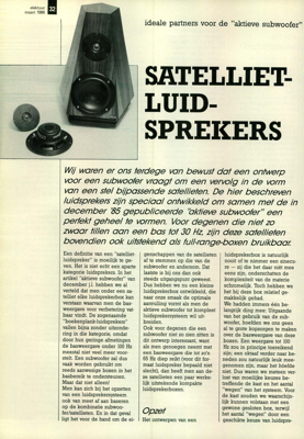satelliet-luidsprekers - ideale partners voor de ""aktieve subwoofer""