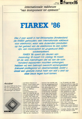 fiarex '86 - internationale vakbeurs ""van komponent tot systeem""