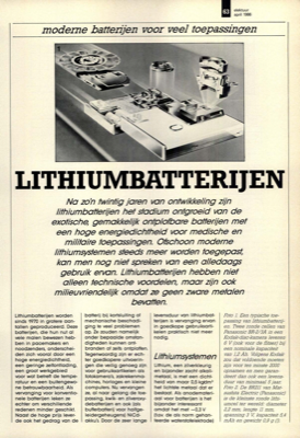 lithiumbatterijen - moderne batterijen voor veel toepassingen