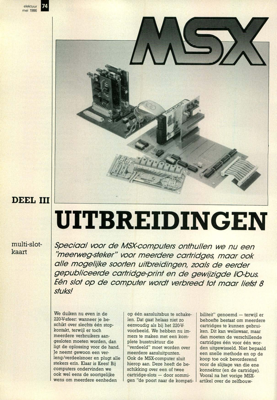 MSX-uitbreidingen (3) - multi-slot-kaart