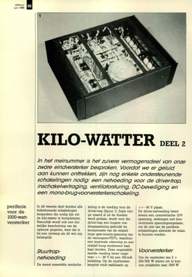 kilo-watter (2) - periferie voor de 1000-watt-versterker