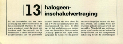 halogeen-inschakelvertraging