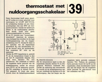 thermostaat met nuldoorgangsschakelaar