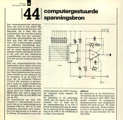 computergestuurde spanningsbron