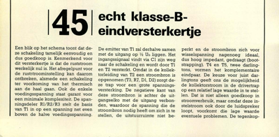 echt klasse-B-eindversterkertje