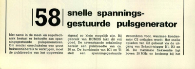 snelle spanningsgestuurde pulsgenerator