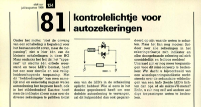 kontrolelichtje voor autozekeringen