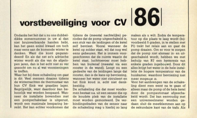 vorstbeveiliging voor CV