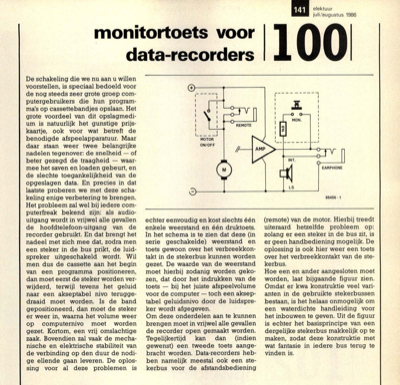 monitortoets voor data-recorders