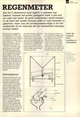 regenmeter - meet de hoeveelheid neerslag in millimeters