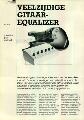 veelzijdige gitaar-equalizer - (pseudo)parametrisch