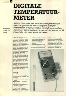 digitale temperatuurmeter - afregelen hoeft niet meer!