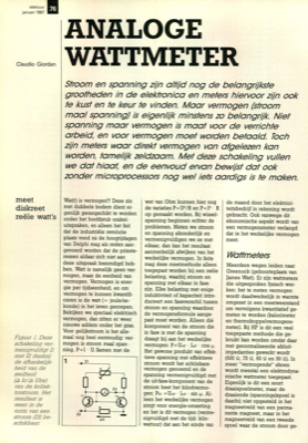 analoge wattmeter - meet diskreet reële watt's