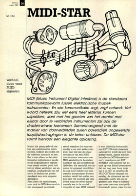 MIDI-star - verdeeldoos voor MIDI-signalen