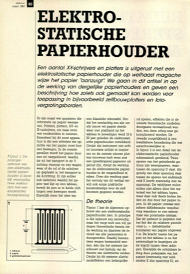 elektrostatische papierhouder