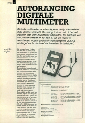 autoranging digitale multimeter - met 3¾ digits