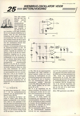 Wienbrug-oscillator voor batterijvoeding