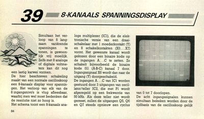 8-kanaals spanningsdisplay