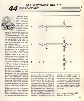 het versturen van TTL-signalen