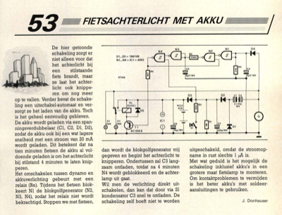 fietsachterlicht met akku