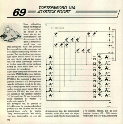 toetsenbord via joystick-poort