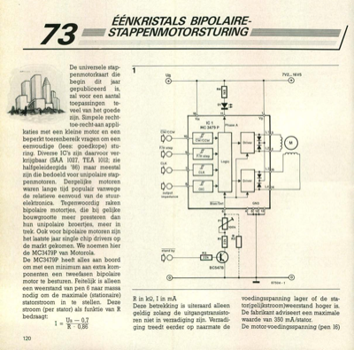 eenkristals bipolaire stappenmotorsturing