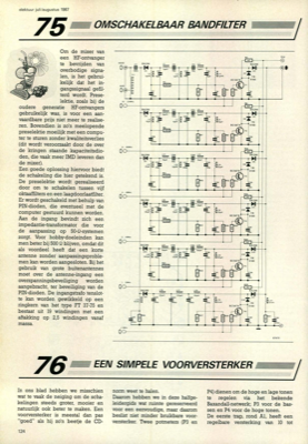 omschakelbaar bandfilter