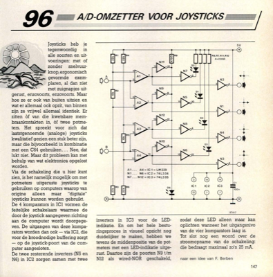 A/D-omzetter voor joysticks