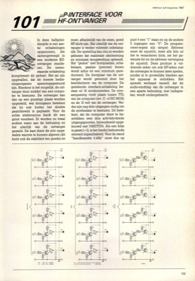 μP-interface voor HF-ontvanger