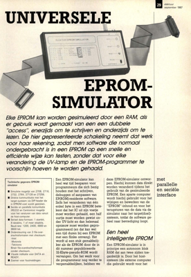 universele EPROM-simulator - met parallelle en seriële interface
