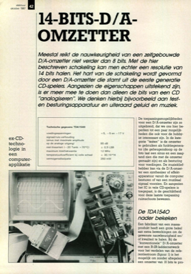 14-bits D/A-omzetter - ex-CD-technologie in een computer-applikatie