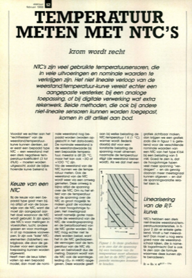 temperatuur meten met NTC's - krom wordt weer recht