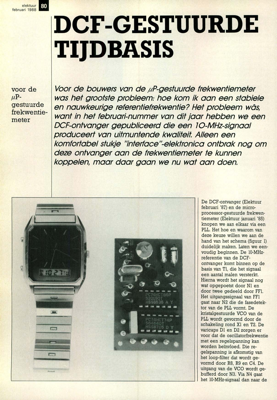 DCF-gestuurde tijdbasis - voor de μP-gestuurde frekwentiemeter