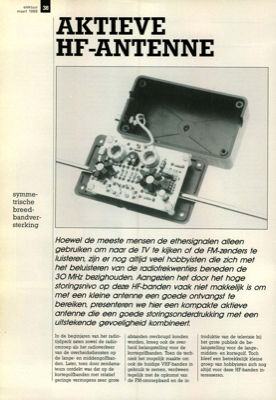 aktieve HF-antenne - symmetrische breedbandversterking