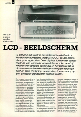 LCD-beeldscherm - 400 x 64 punten zonder elektronen