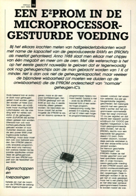 een E²PROM in de microprocessorgestuurde voeding