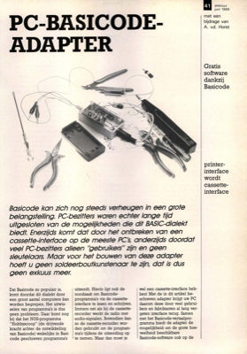 PC-Basicode-adapter - printer-interface wordt cassette-interface