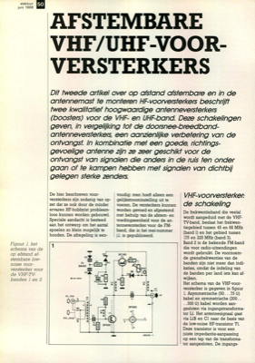 afstembare VHF/UHF-voorversterkers