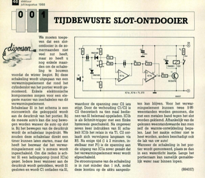 tijdbewuste slot-ontdooier