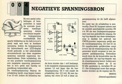 negatieve spanningsbron