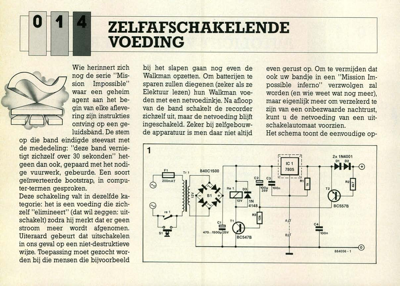 zelfschakelende voeding