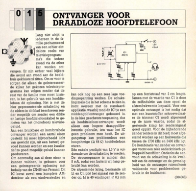 ontvanger voor draadloze hoofdtelefoon