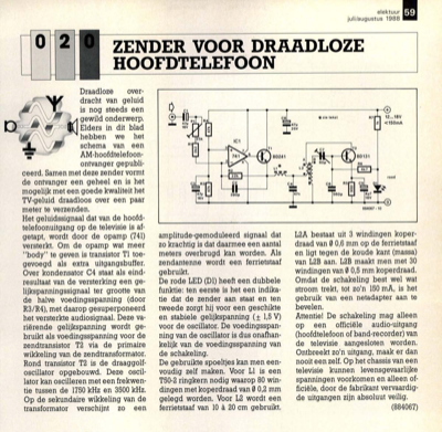 zender voor draadloze hoofdtelefoon