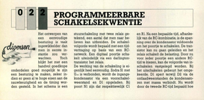 programmeerbare schakelsekwentie