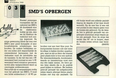 SMD's opbergen